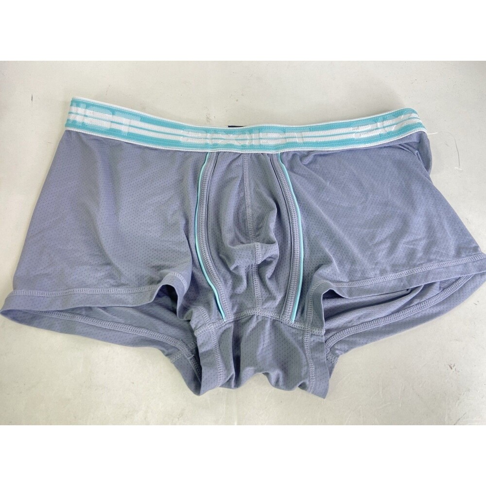 2xist Black X Collection Low Rise Trunk Boxer Brief Gray Underwear Mens Size M